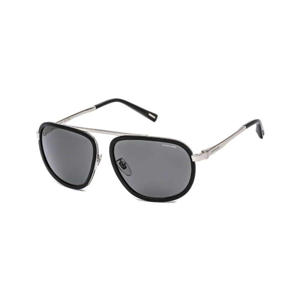 Chopard Sunglasses Aviator Full Rim, Shiny Palladium Frame and Smoke Lens